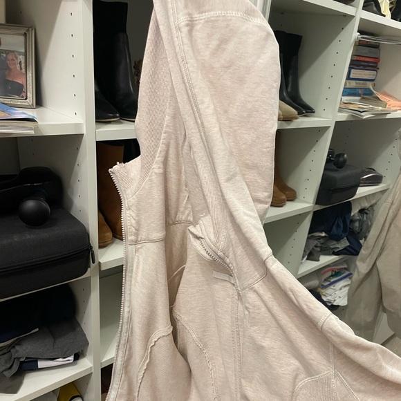 lululemon athletica Tops - Lululemon-Full Zip Scuba Hoodie-Light Cream/White